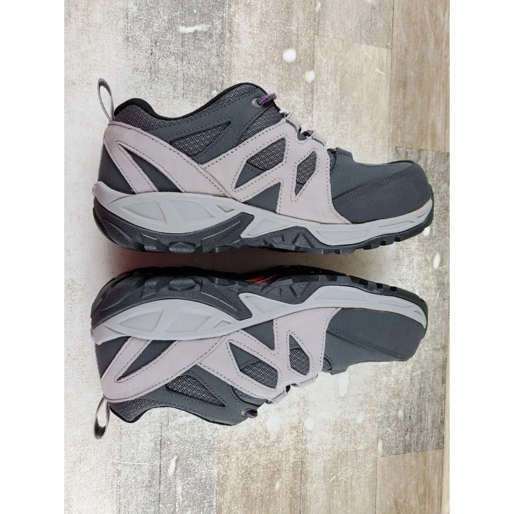 Merrell Siren Womens Work Shoes Sz 8 M Gray Nubuck Mesh Alloy Safety Toe Lace Up